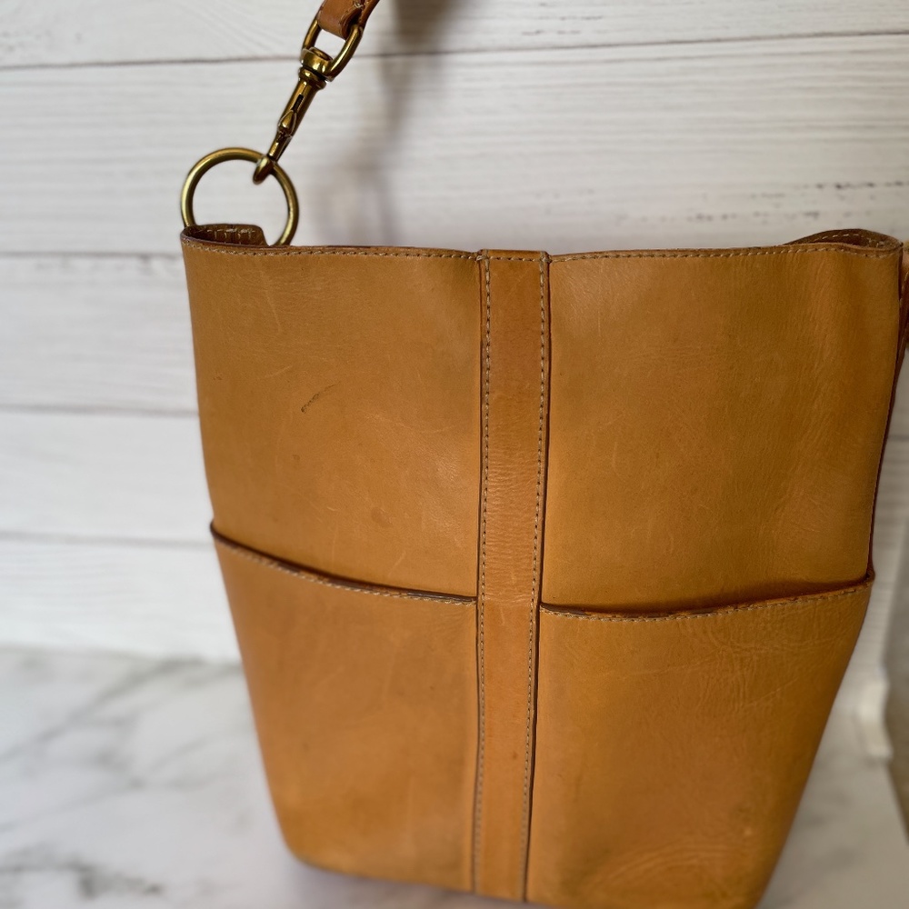 Authentic Frye Yellow Leather Bag